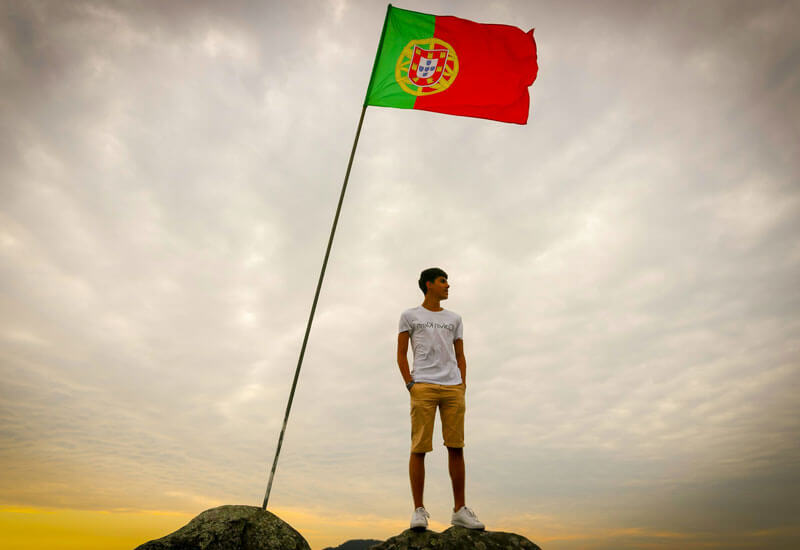 Boy with Portuguese Flag