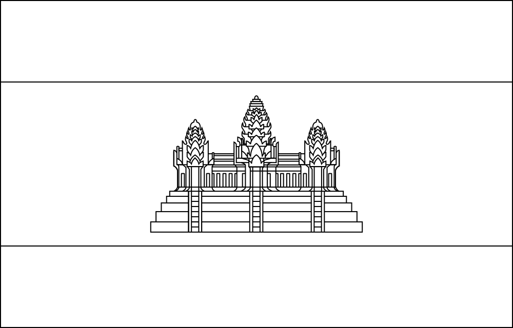 Cambodia Outline flag