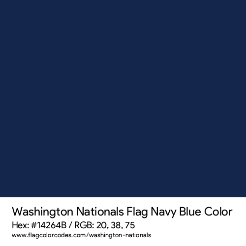 Washington Nationals flag color codes