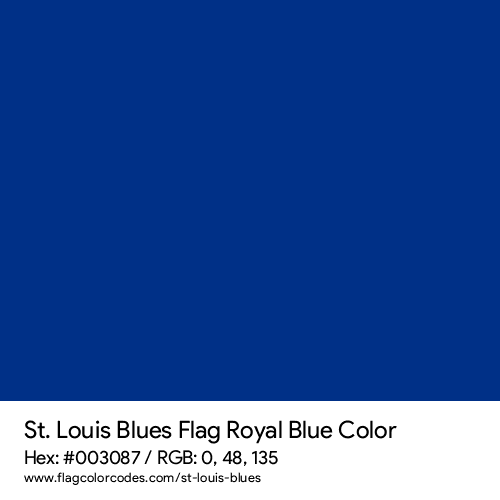 St. Louis Blues flag color codes