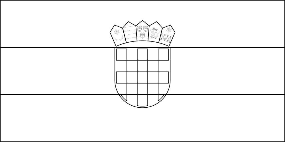Croatia Outline flag