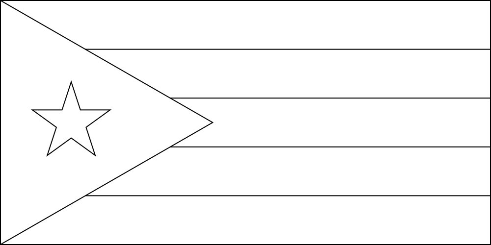 Cuba Outline flag