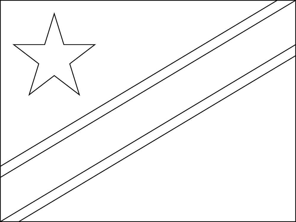 Democratic Republic of the Congo Outline flag