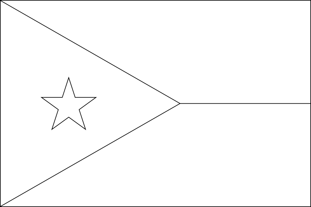 Djibouti Outline flag