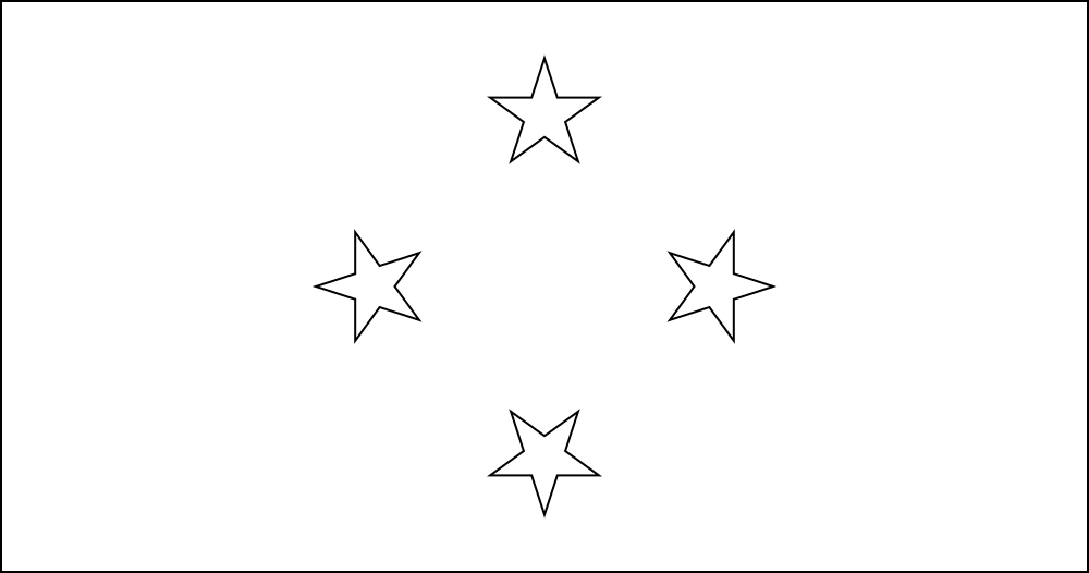 Federated States of Micronesia Outline flag