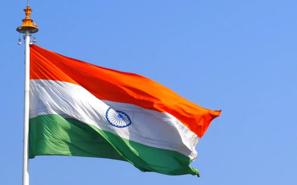 Flag of India waving high