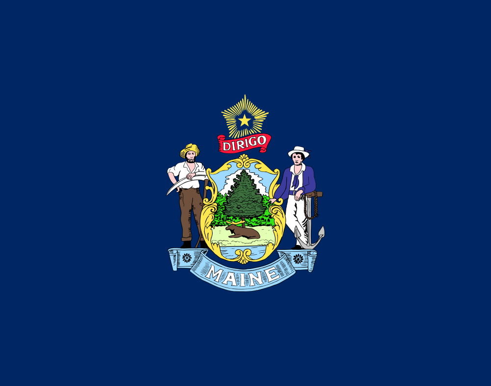 Maine flag image preview