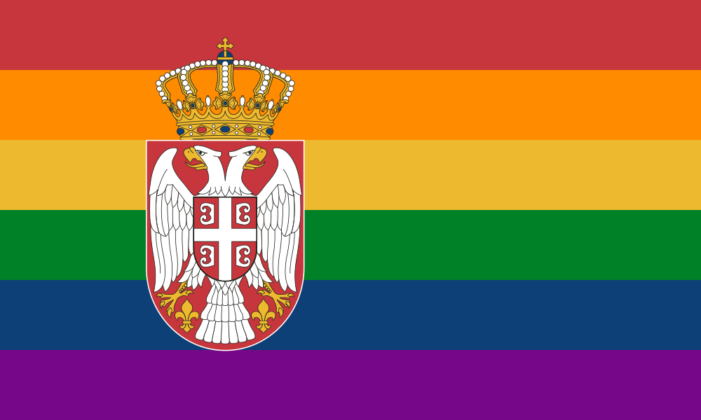 Serbia Gay Pride flag image preview