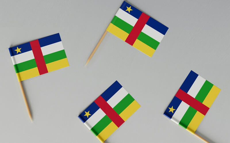 Flag pins of Central African Republic