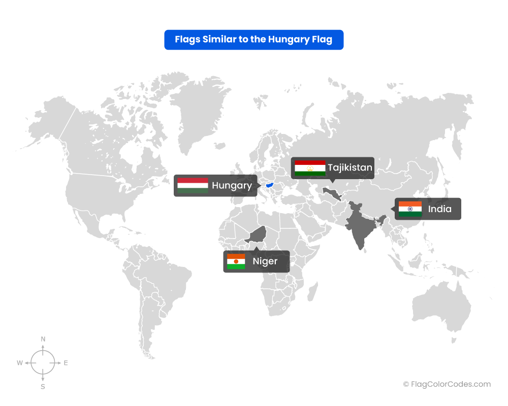 Flags Similar to the Hungary Flag