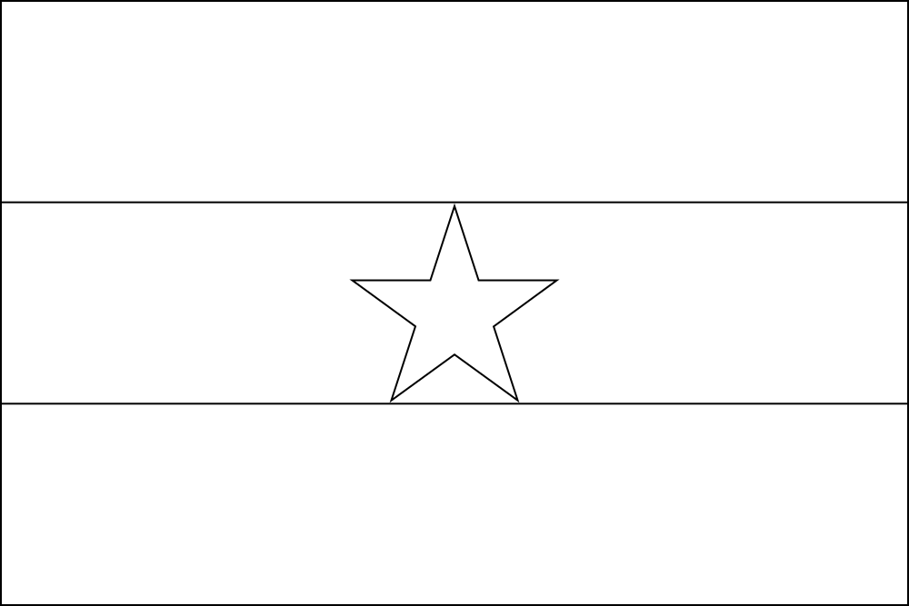 Ghana Outline flag