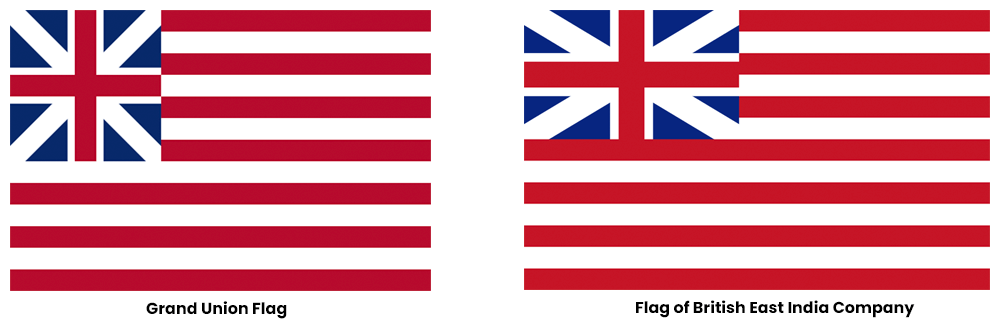Grand Union Flag and Flag of British East India Company