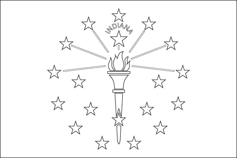 Indiana Outline flag