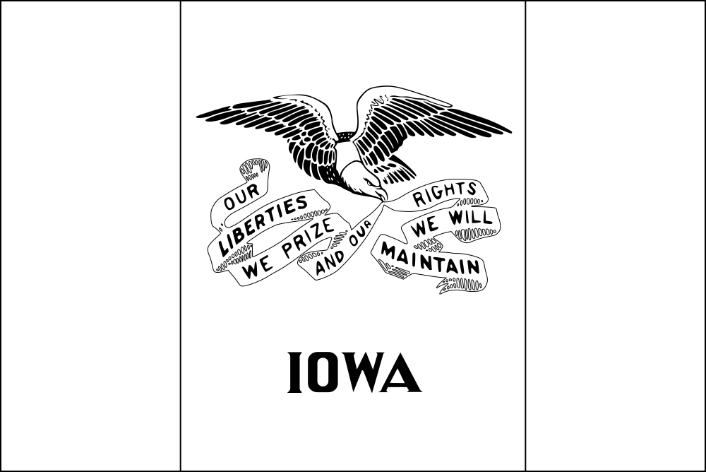 Iowa Outline flag