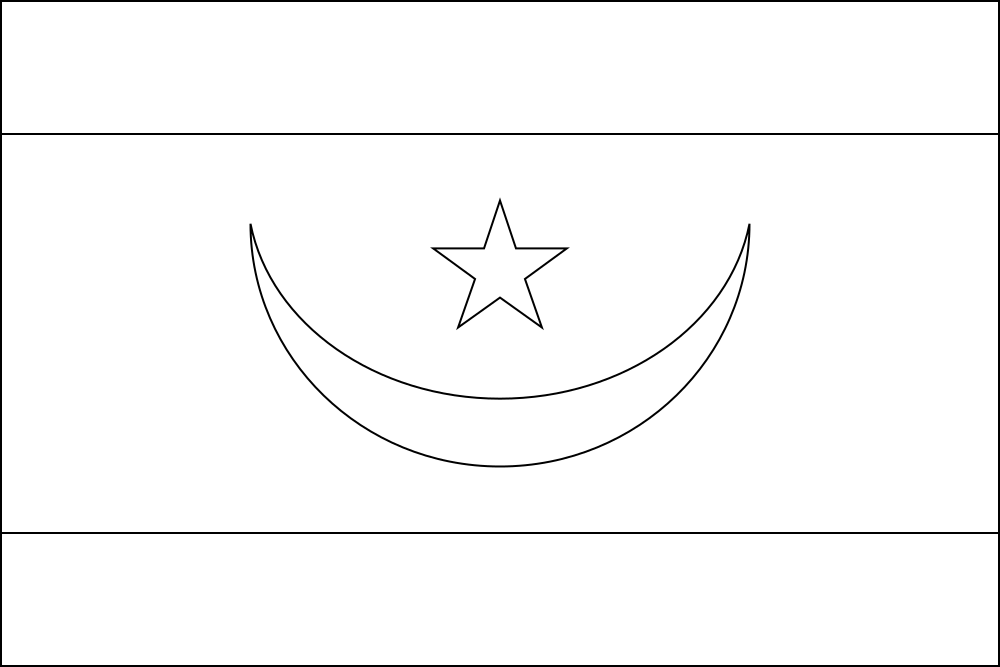 Mauritania Outline flag