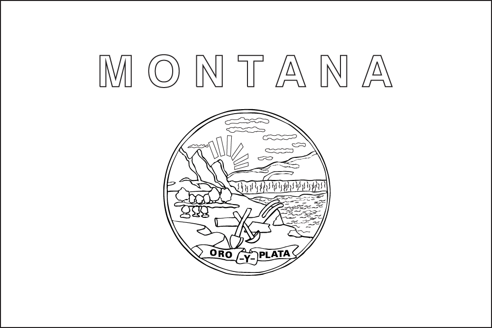 Montana Outline flag