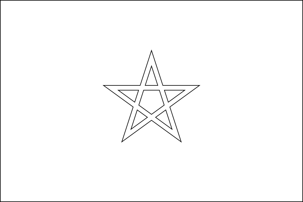 Morocco Outline flag