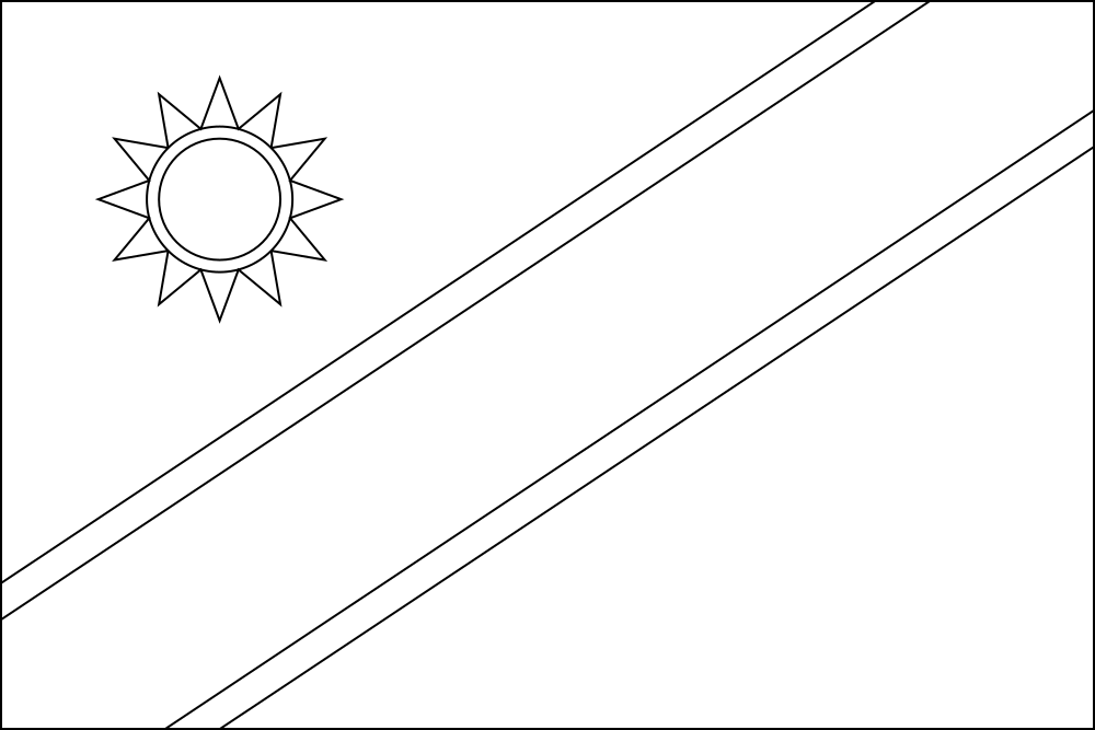 Namibia Outline flag
