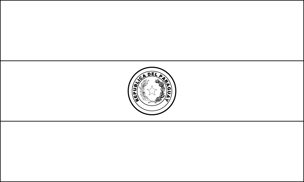 Paraguay Outline flag