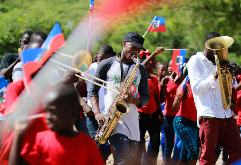 People Celebrating with Music