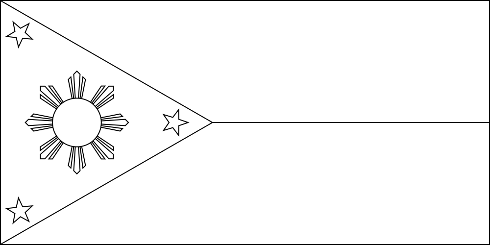 Philippines Outline flag
