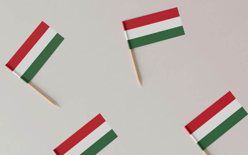 Red, white and green flag of Hungary