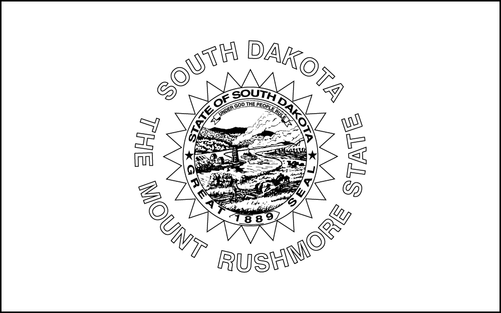 South Dakota Outline flag
