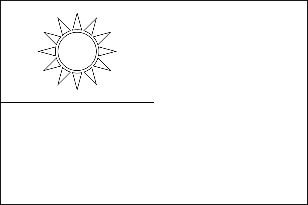 Taiwan Outline flag