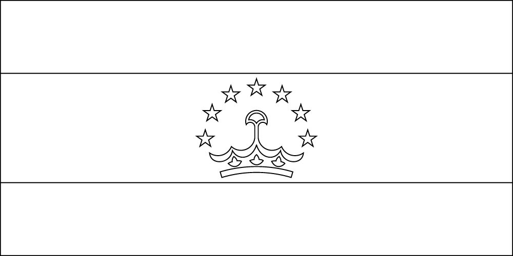 Tajikistan Outline flag