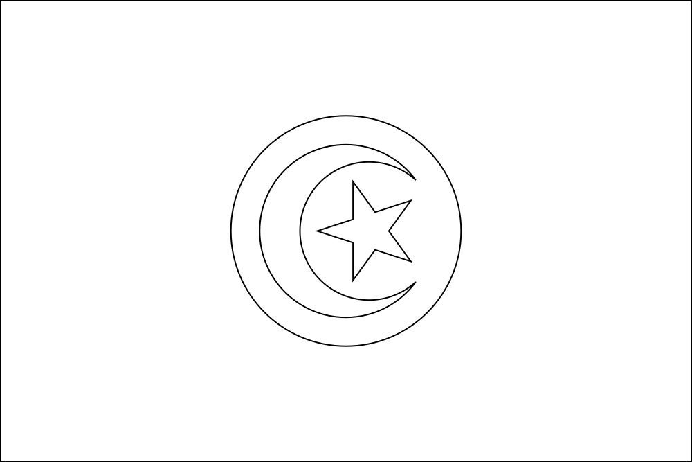 Tunisia Outline flag