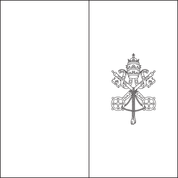 Vatican City Outline flag
