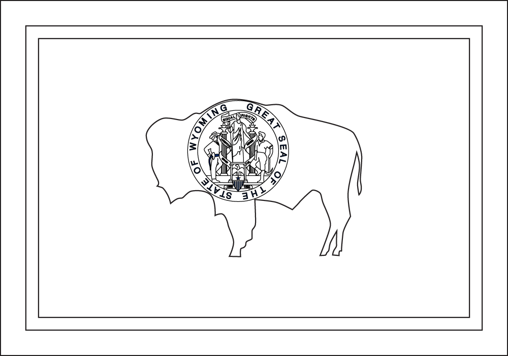 Wyoming Outline flag
