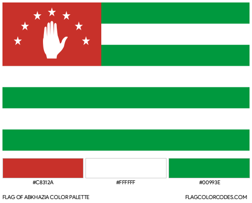 Abkhazia Flag Color Palette