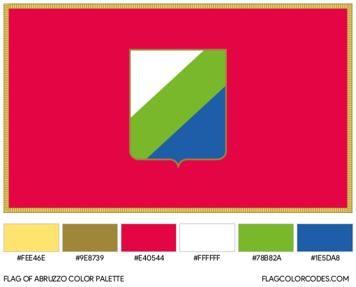 Abruzzo Flag Color Palette