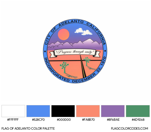 Adelanto Flag Color Palette