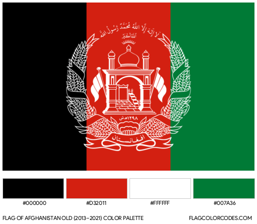 Afghanistan Old (2013–2021) Flag Color Palette