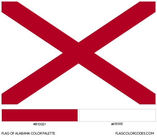 Alabama Flag Color Palette