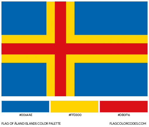 Åland Islands Flag Color Palette