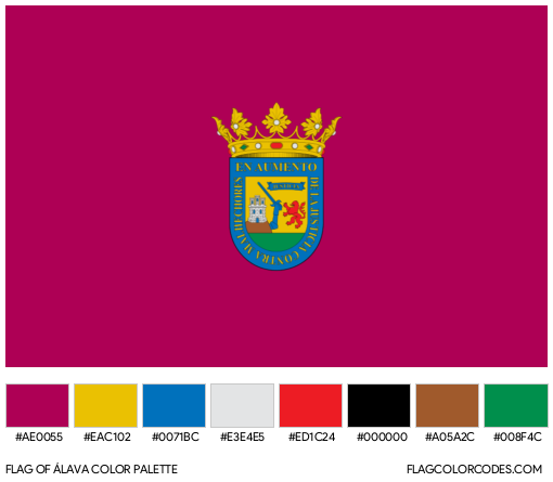Álava Flag Color Palette