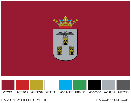 Albacete Flag Color Palette