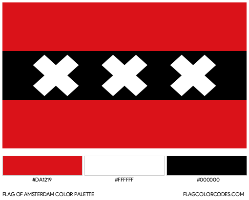 Amsterdam Flag Color Palette
