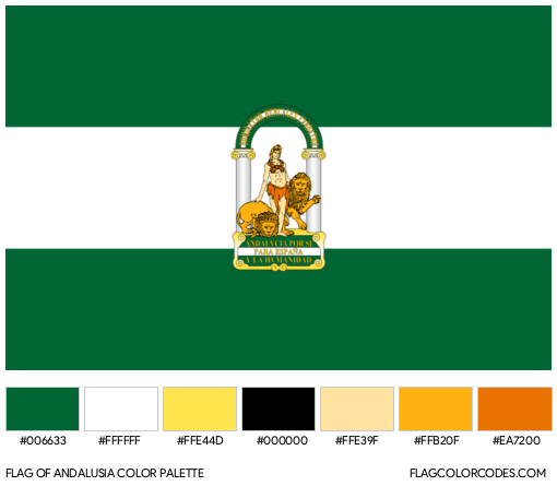 Andalusia Flag Color Palette