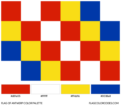 Antwerp Flag Color Palette