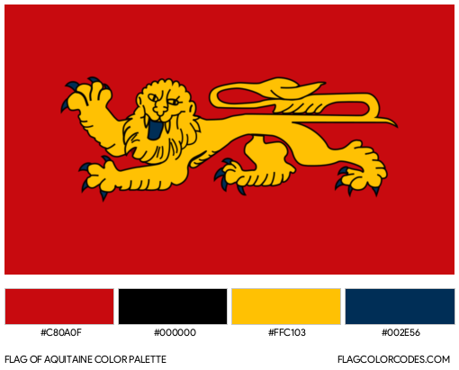 Aquitaine Flag Color Palette
