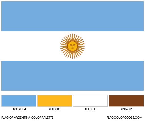 Argentina Flag Color Palette