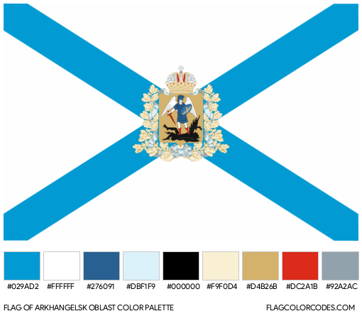 Arkhangelsk Oblast Flag Color Palette