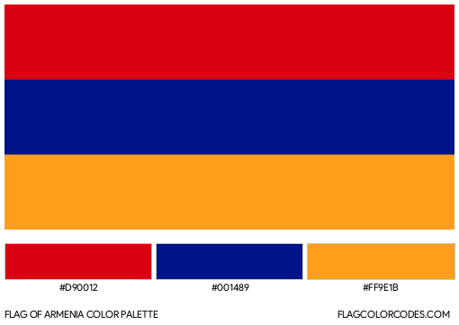 Armenia Flag Color Palette