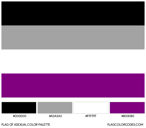 Asexual Flag Color Palette