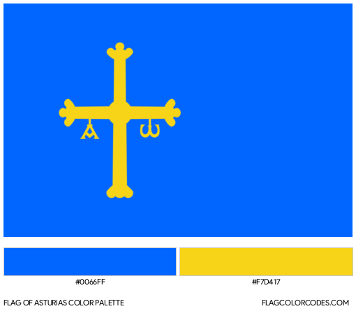 Asturias Flag Color Palette