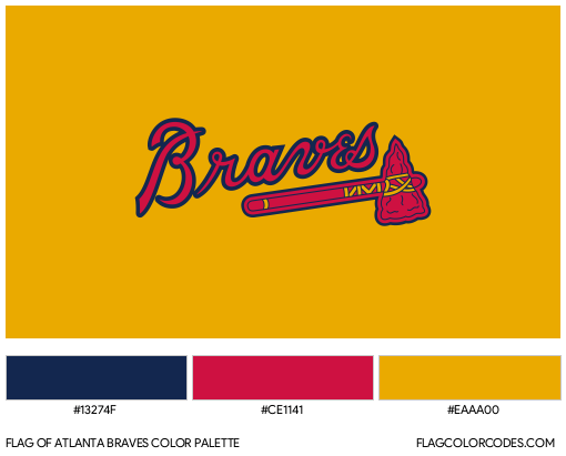 Atlanta Braves Flag Color Palette